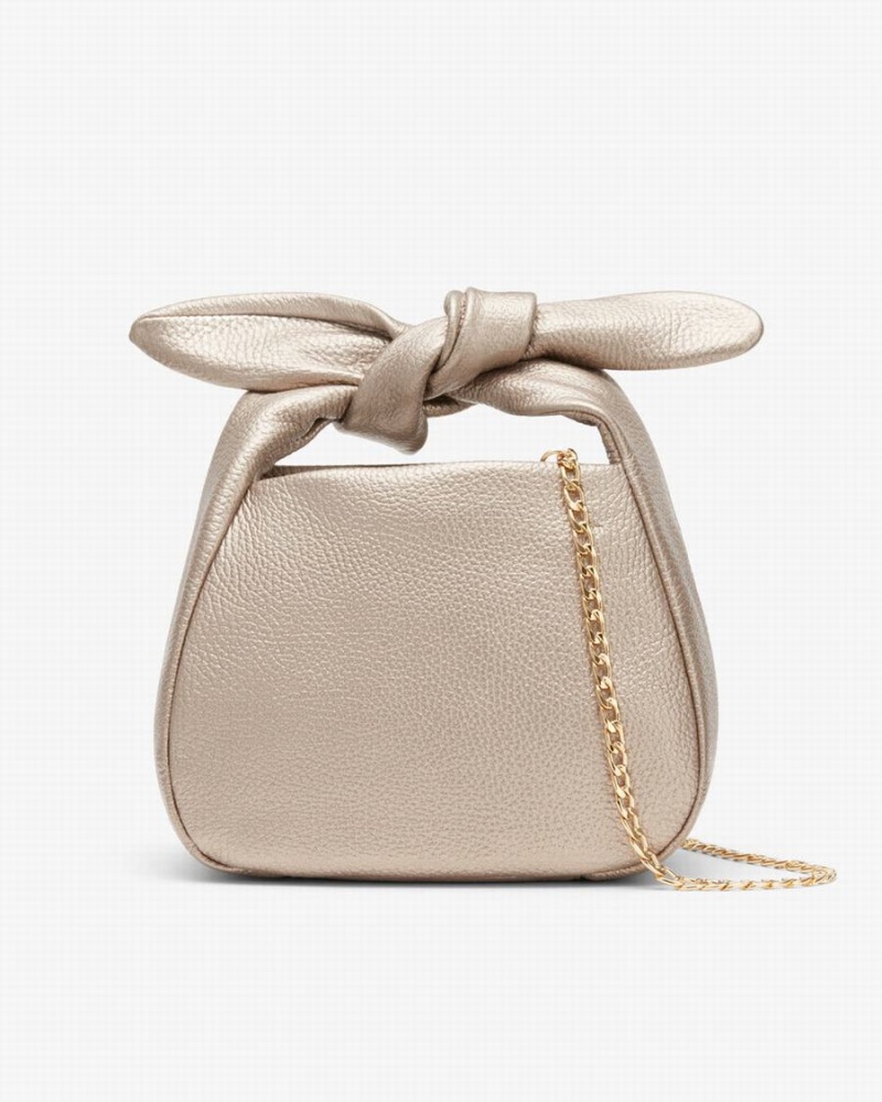 Sacs à Bandoulière Cuyana Mini Bow Doré Femme | BLE-2316995