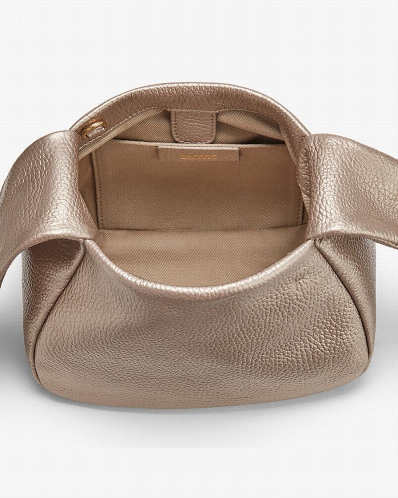 Sacs à Bandoulière Cuyana Mini Bow Doré Femme | BLE-2316995