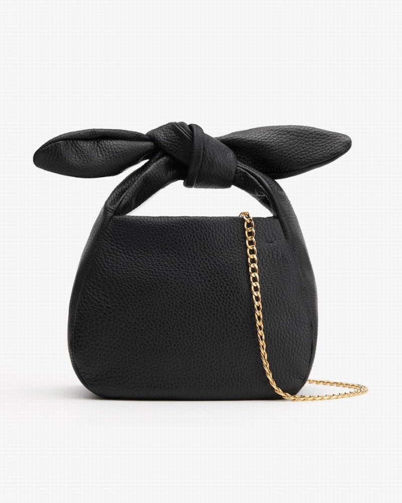 Sacs à Bandoulière Cuyana Mini Bow Noir Femme | AZG-4726774