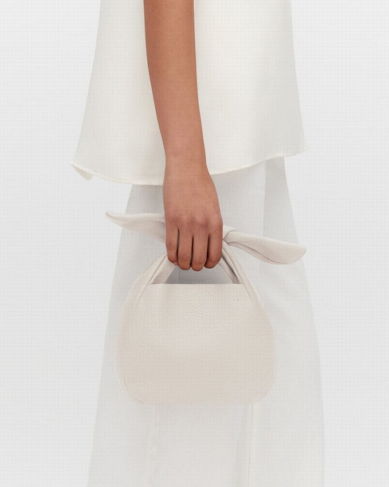 Sacs à Bandoulière Cuyana Mini Bow Blanche Femme | IQA-5500598