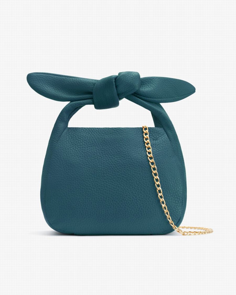 Sacs à Bandoulière Cuyana Mini Bow Bleu Femme | UGK-6231637