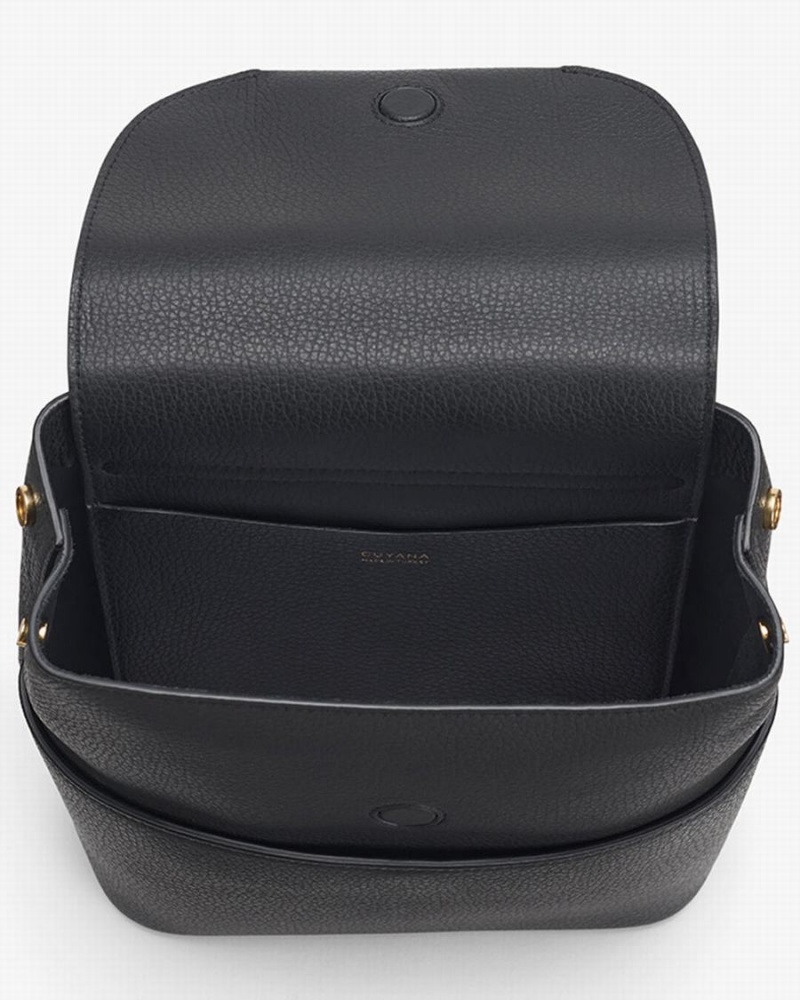 Sacs à Dos Cuyana Mini Cuir Noir Femme | YPN-1337062