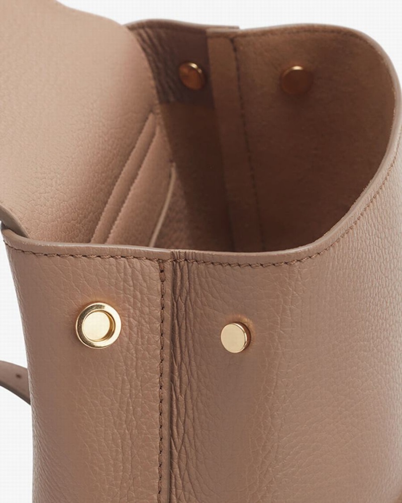 Sacs à Dos Cuyana Mini Cuir Kaki Femme | YGG-4999806