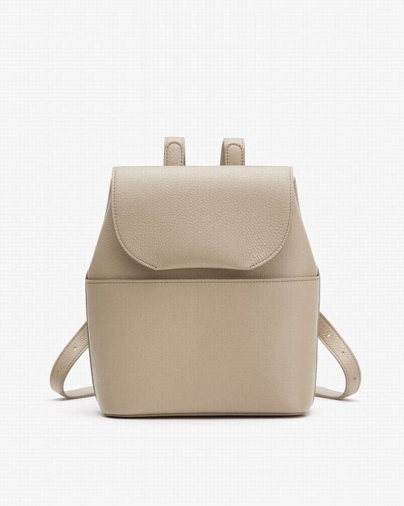 Sacs à Dos Cuyana Mini Cuir Grise Femme | AOD-6474093