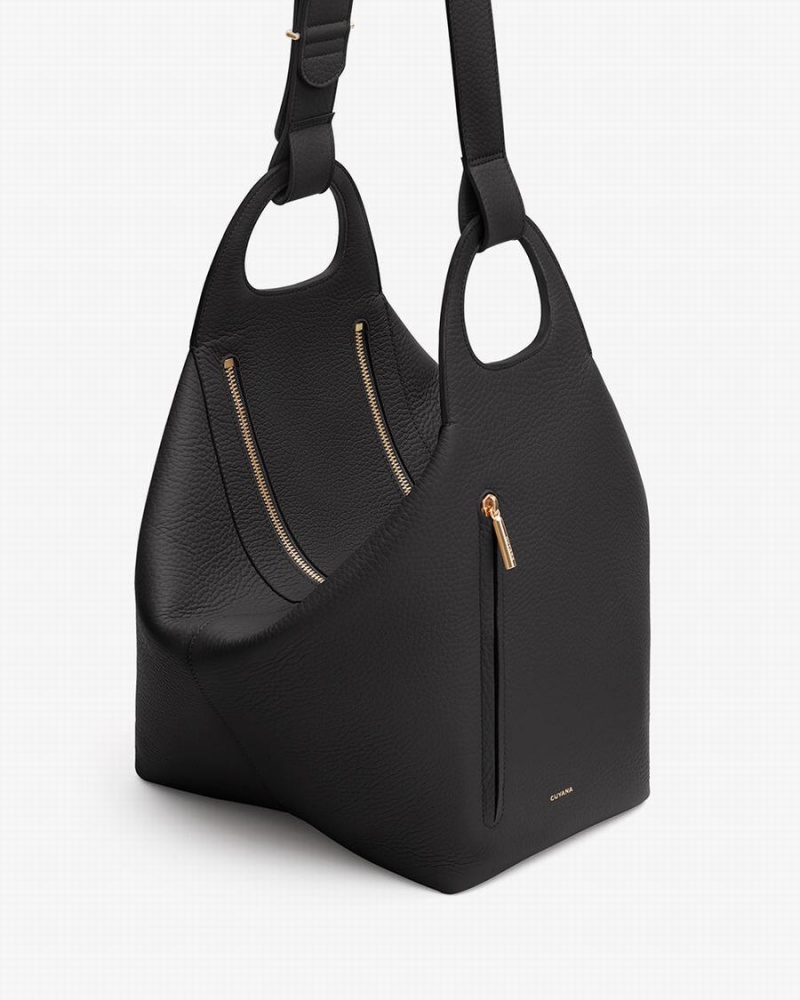 Sacs à Bandoulière Cuyana Paloma Noir Femme | RJH-1175171