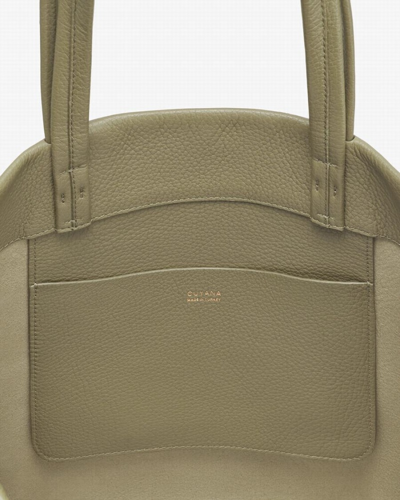 Sacs Fourre Tout Cuyana Small Easy Vert Femme | DKO-9725096