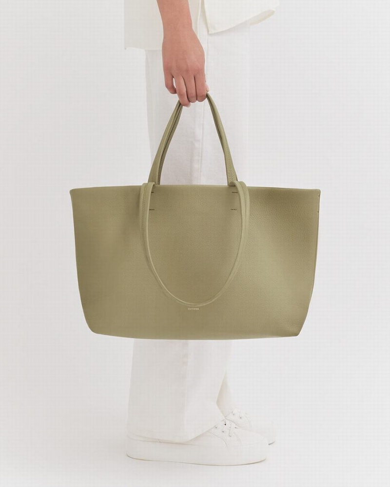 Sacs Fourre Tout Cuyana Small Easy Vert Femme | DKO-9725096