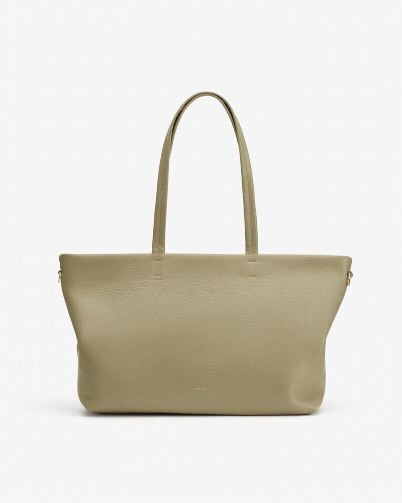 Sacs Fourre Tout Cuyana Small Easy Zippé Vert Femme | WBW-6313808