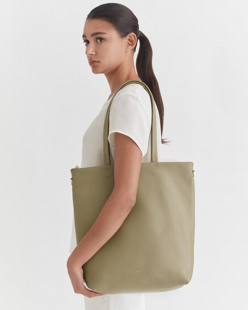 Sacs Fourre Tout Cuyana Alti Easy Zippé Vert Femme | MRK-7043903