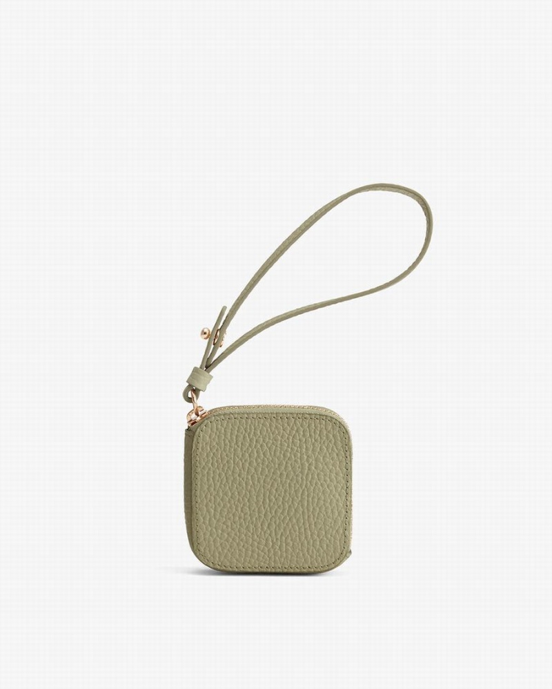 Sac Case Cuyana Cuir Airpod Vert Femme | QEQ-4159037