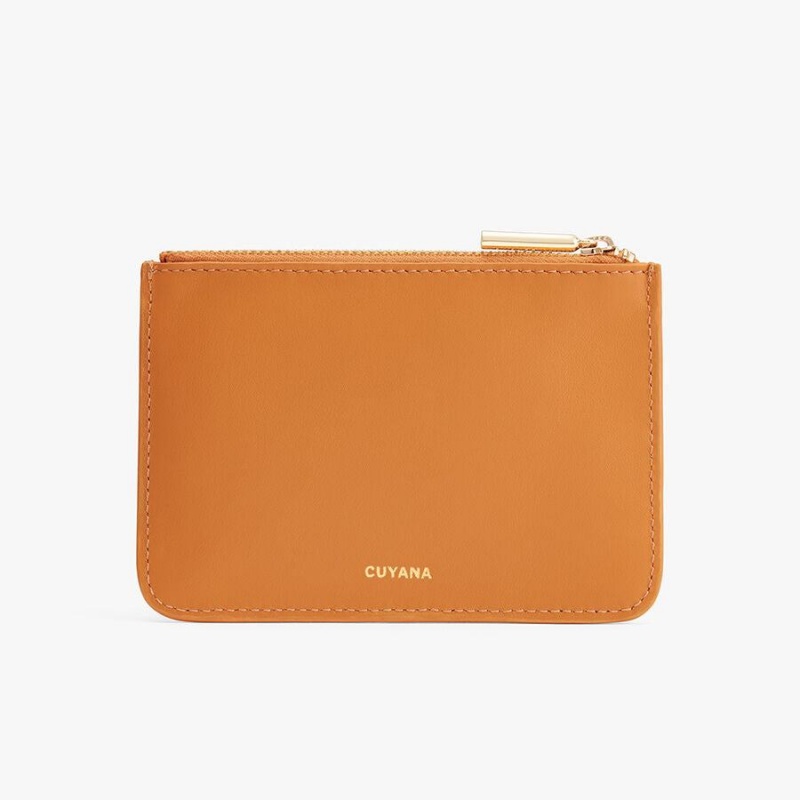 Pochettes Cuyana Zero Waste Slim Cuir Jaune Femme | NFW-3833308