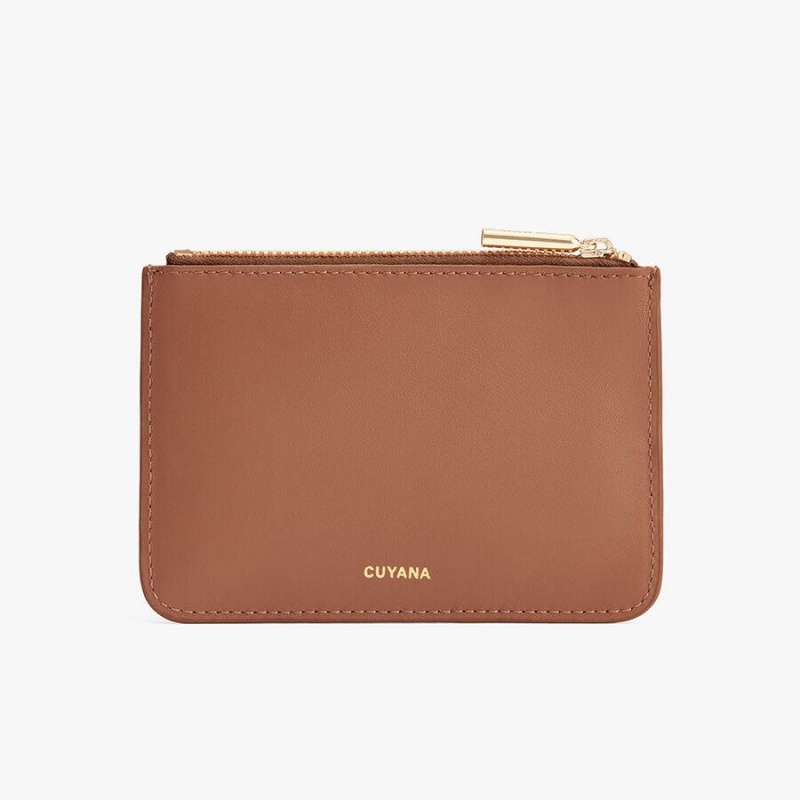 Pochettes Cuyana Zero Waste Slim Cuir Marron Femme | KAG-7468168