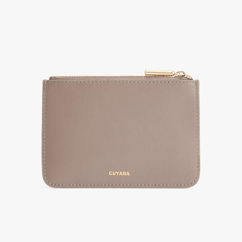 Pochettes Cuyana Zero Waste Slim Cuir Grise Femme | BTH-5970028