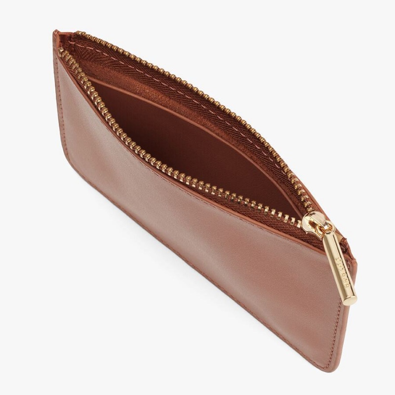 Pochettes Cuyana Zero Waste Slim Cuir Marron Femme | KAG-7468168