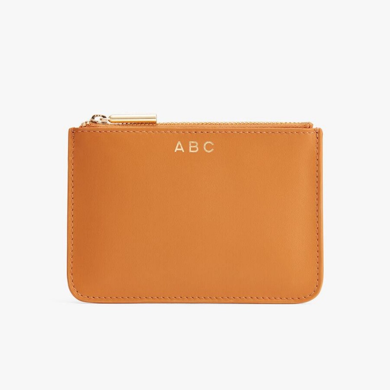 Pochettes Cuyana Zero Waste Slim Cuir Jaune Femme | NFW-3833308