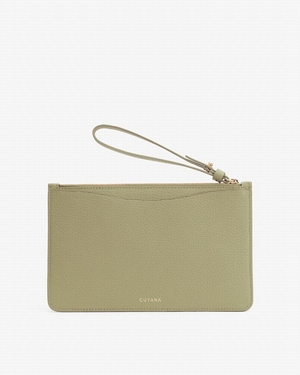 Portefeuilles Cuyana Slim Wristlet Vert Femme | HDJ-9527797