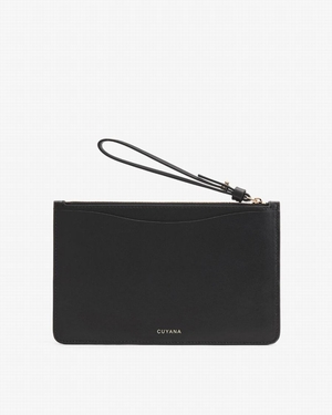 Portefeuilles Cuyana Slim Wristlet Noir Femme | KTI-1511660