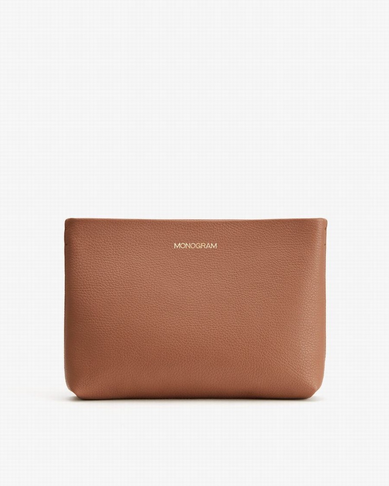 Pochettes Cuyana Small Zippé Marron Femme | HAO-1200486