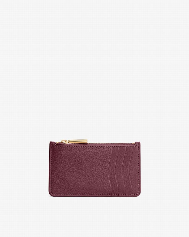 Porte-Cartes Cuyana Zip Bordeaux Femme | DPG-3615338