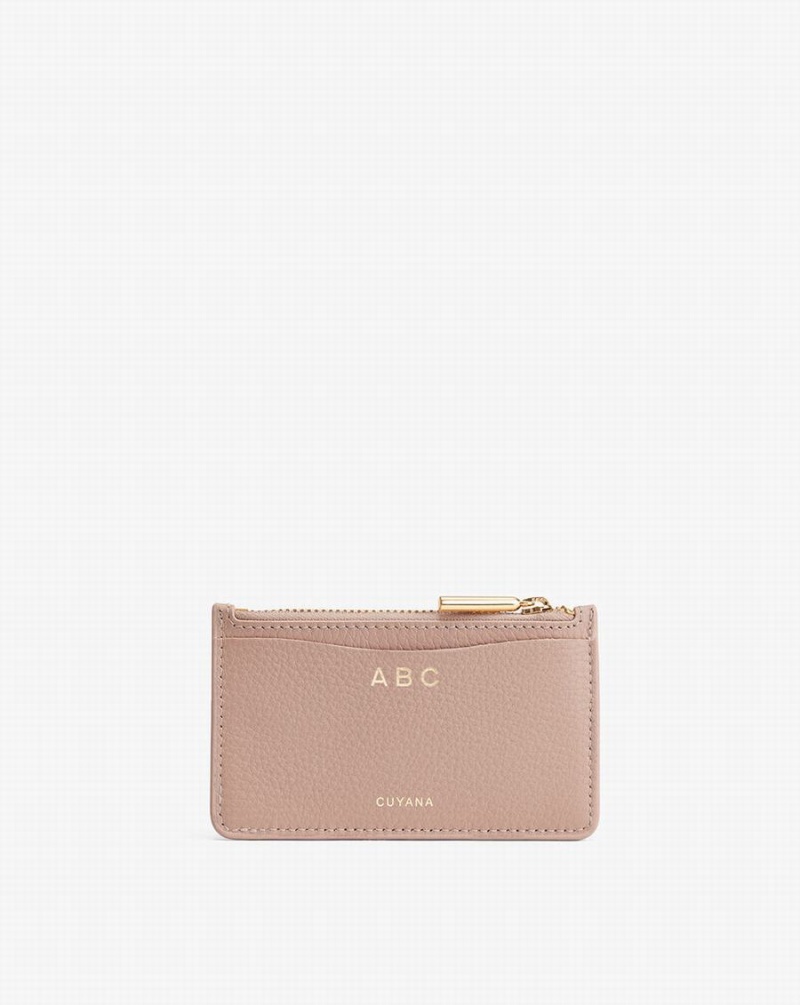 Porte-Cartes Cuyana Zip Rose Femme | OUQ-3820276