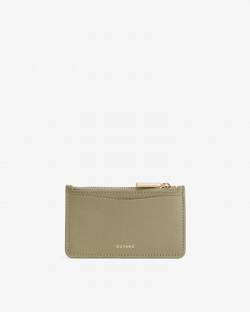 Porte-Cartes Cuyana Zip Vert Femme | VLI-5511175