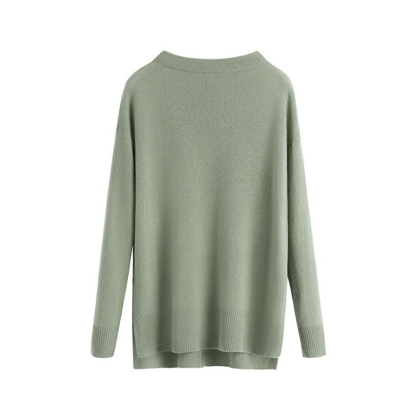 Chandails Cuyana Single-Origin Cashmere Funnel Neck Vert Femme | RAZ-5253981