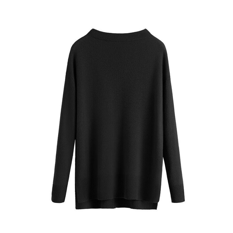 Chandails Cuyana Single-Origin Cashmere Funnel Neck Noir Femme | REJ-1724890