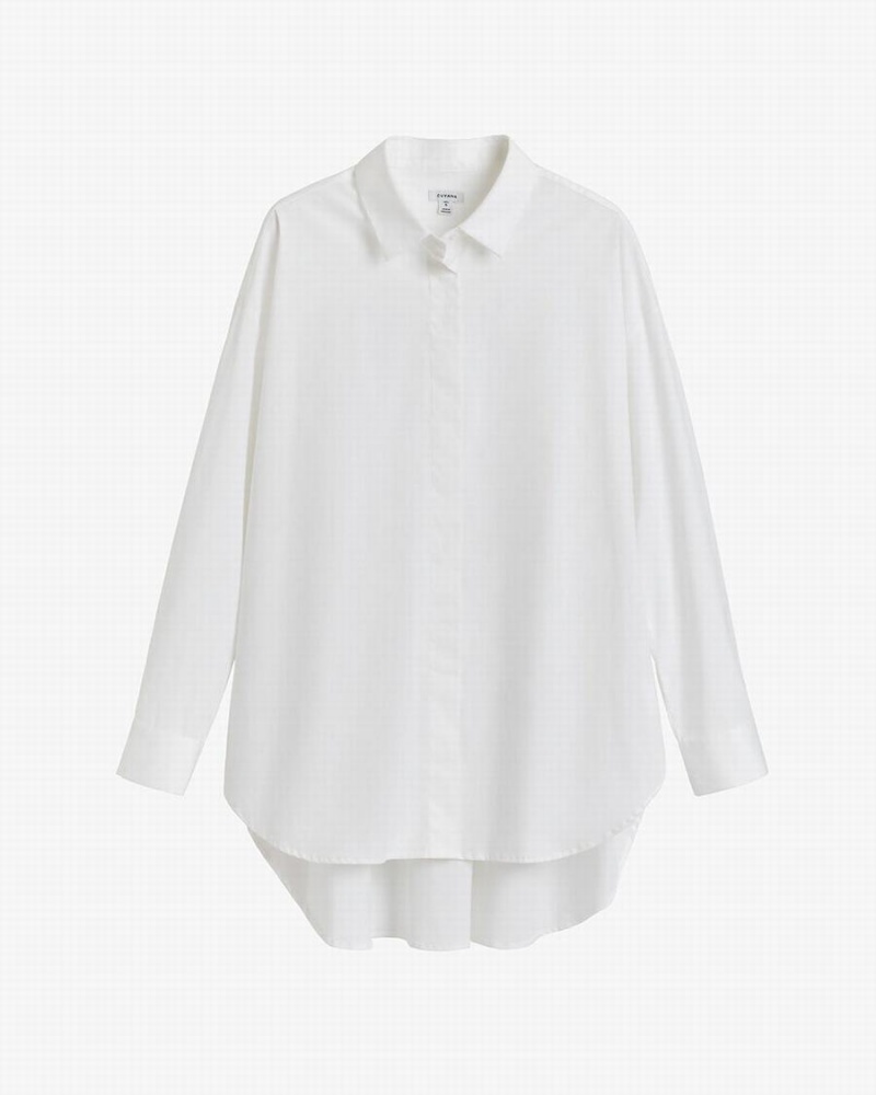 Chemises Cuyana Poplin Oversized Blanche Femme | EWZ-1392339