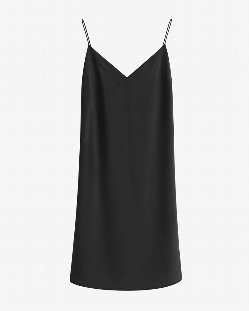 Peignoir Cuyana Silk Corta Slip Noir Femme | XVU-1947966