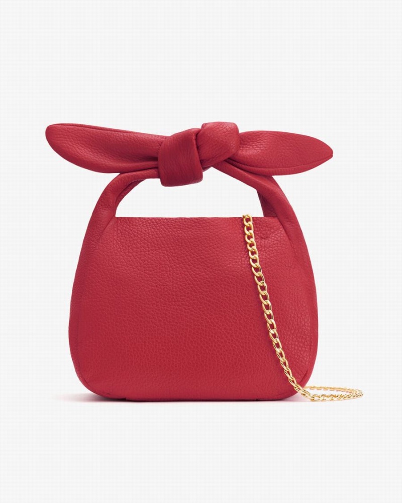 Sacs à Bandoulière Cuyana Mini Bow Rose Rouge Femme | DQT-8897647