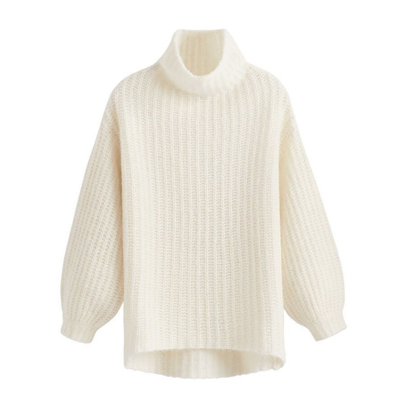 Chandails Cuyana Alpaca Laine Turtleneck Blanche Femme | BWA-4666190