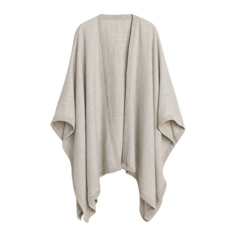 Chandails Cuyana Baby Alpaca Square Edge Cape Grise Clair Femme | JGN-5301510