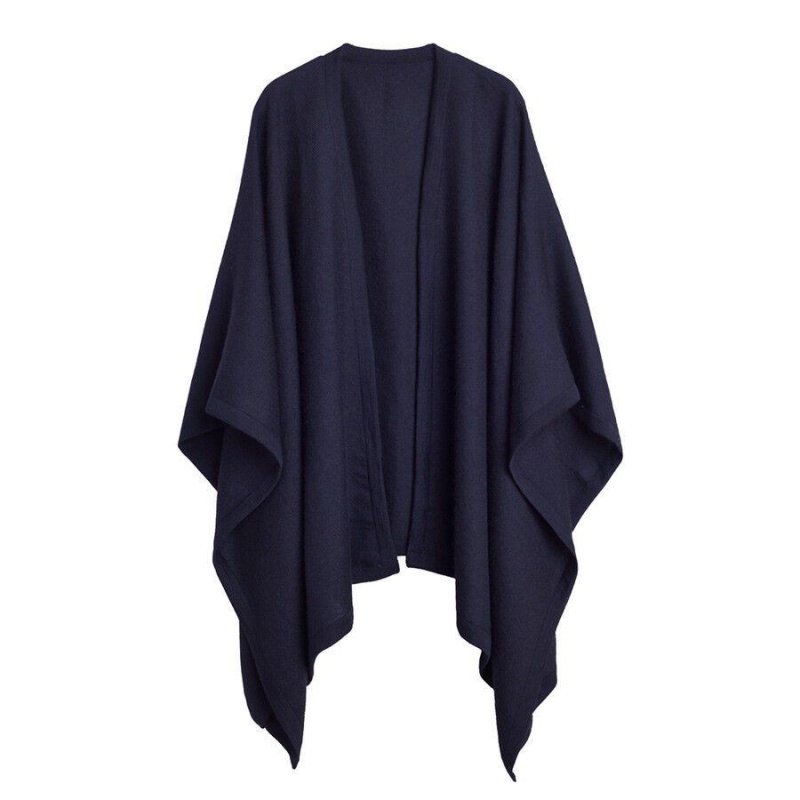 Chandails Cuyana Baby Alpaca Square Edge Cape Bleu Marine Femme | ALW-3701438