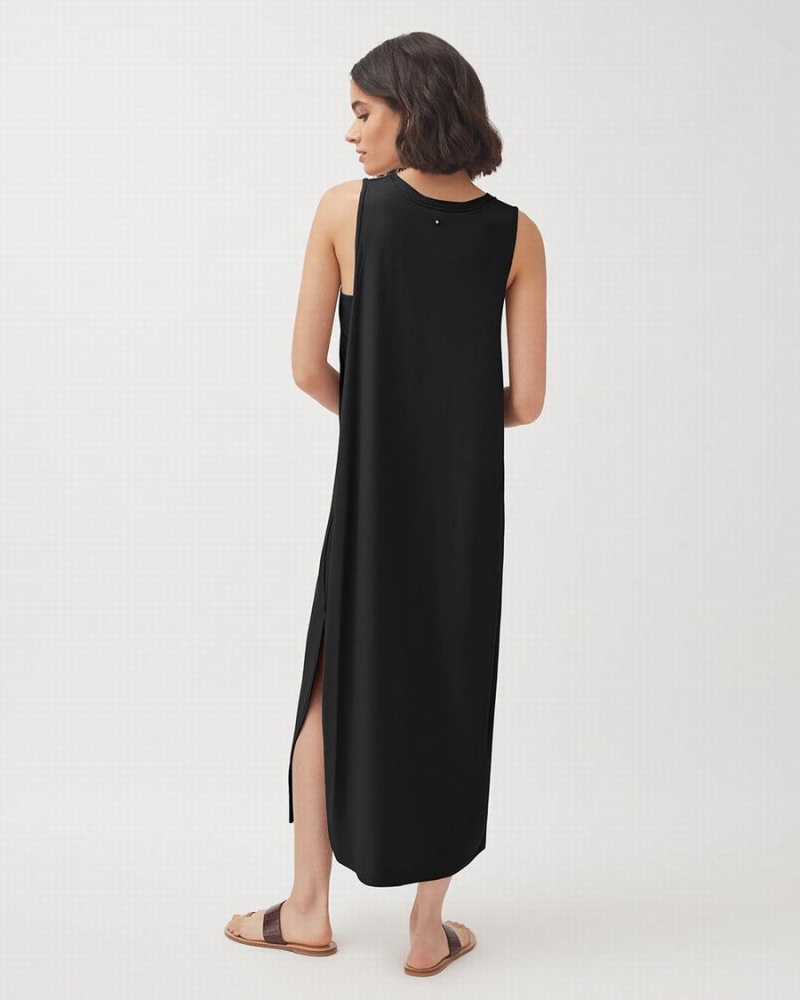 Peignoir Cuyana Drape-Back Noir Femme | YPK-0620764