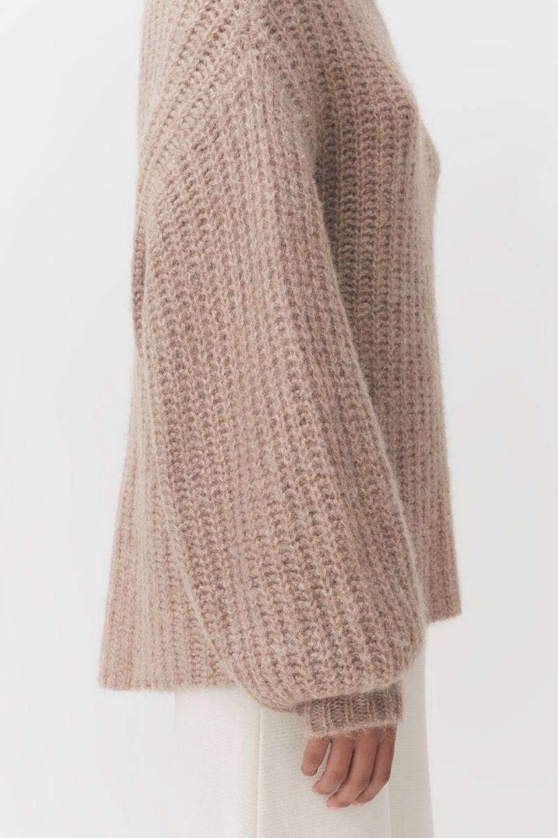 Chandails Cuyana Alpaca Laine Turtleneck Kaki Femme | CXS-8146955