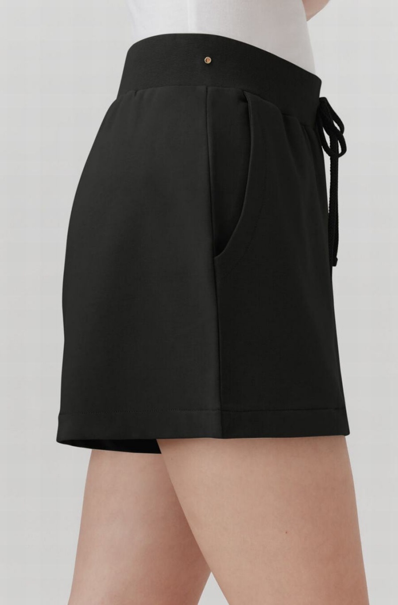 Short Cuyana French Terry Noir Femme | WBT-0293424