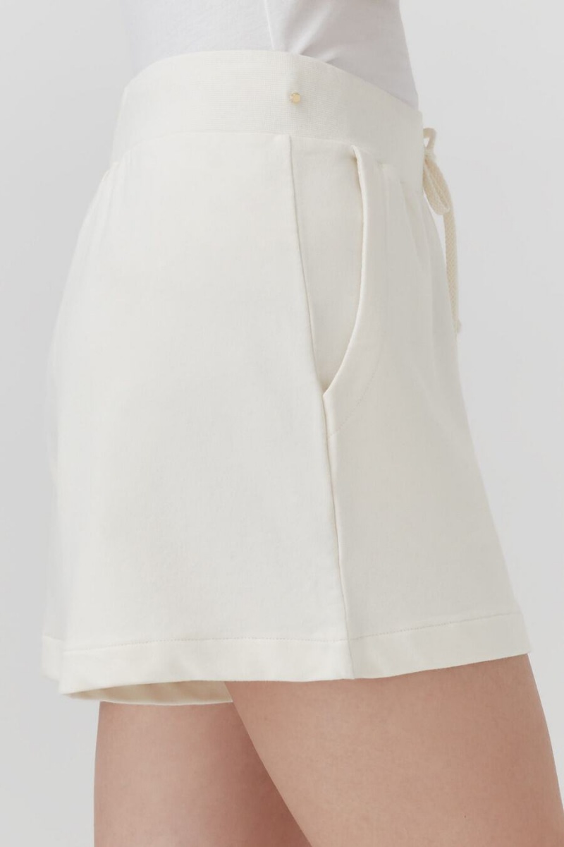 Short Cuyana French Terry Blanche Femme | GWJ-5259530