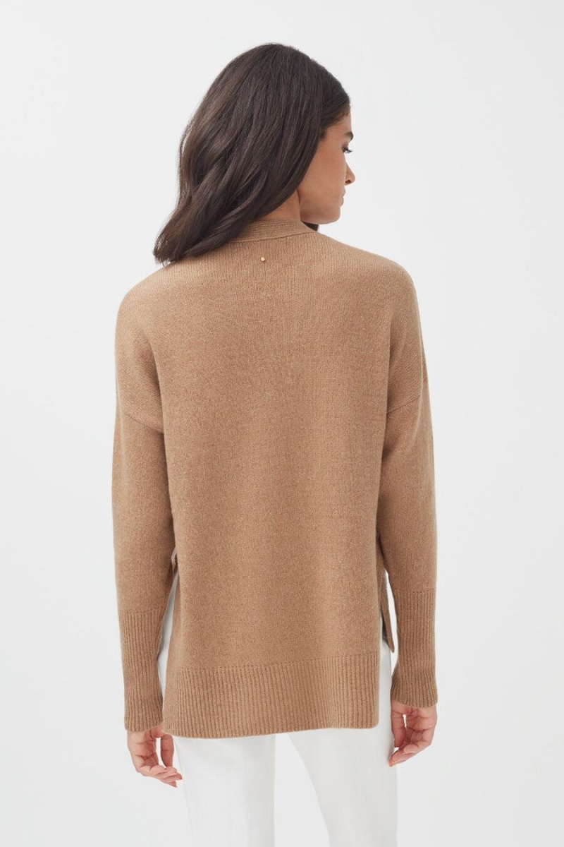 Chandails Cuyana Cashmere Soft Wrap Marron Femme | UBY-7236428