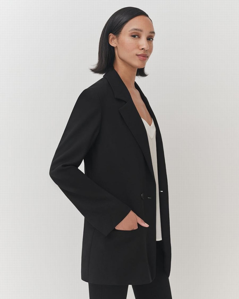 Blazer Cuyana Relaxed Noir Femme | TWQ-9715392