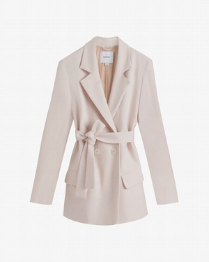 Blazer Cuyana Relaxed Blanche Blanche Femme | EXF-0891044