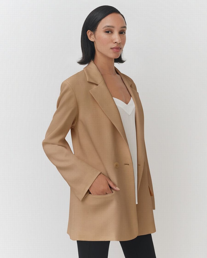 Blazer Cuyana Relaxed Marron Femme | NVH-3598258