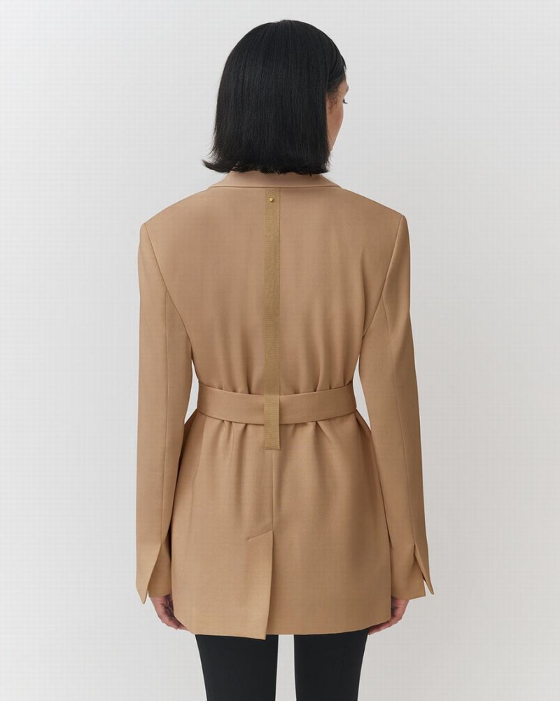 Blazer Cuyana Relaxed Marron Femme | NVH-3598258