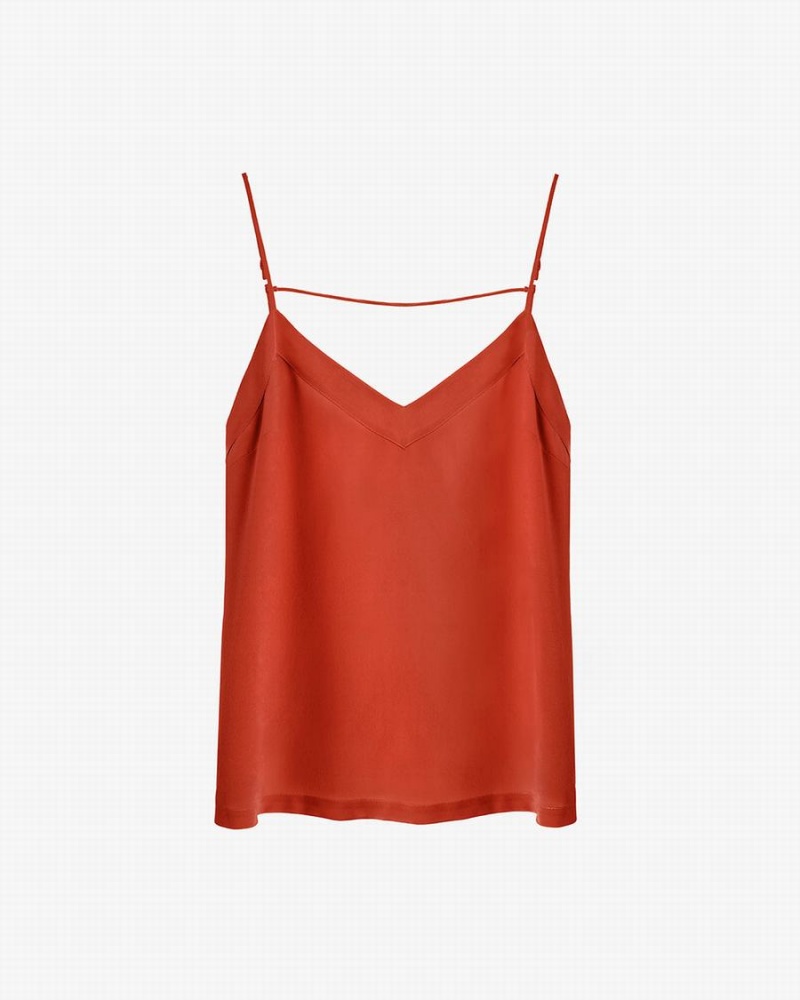 Debardeur Cuyana Silk Cami Orange Femme | BIR-8625068