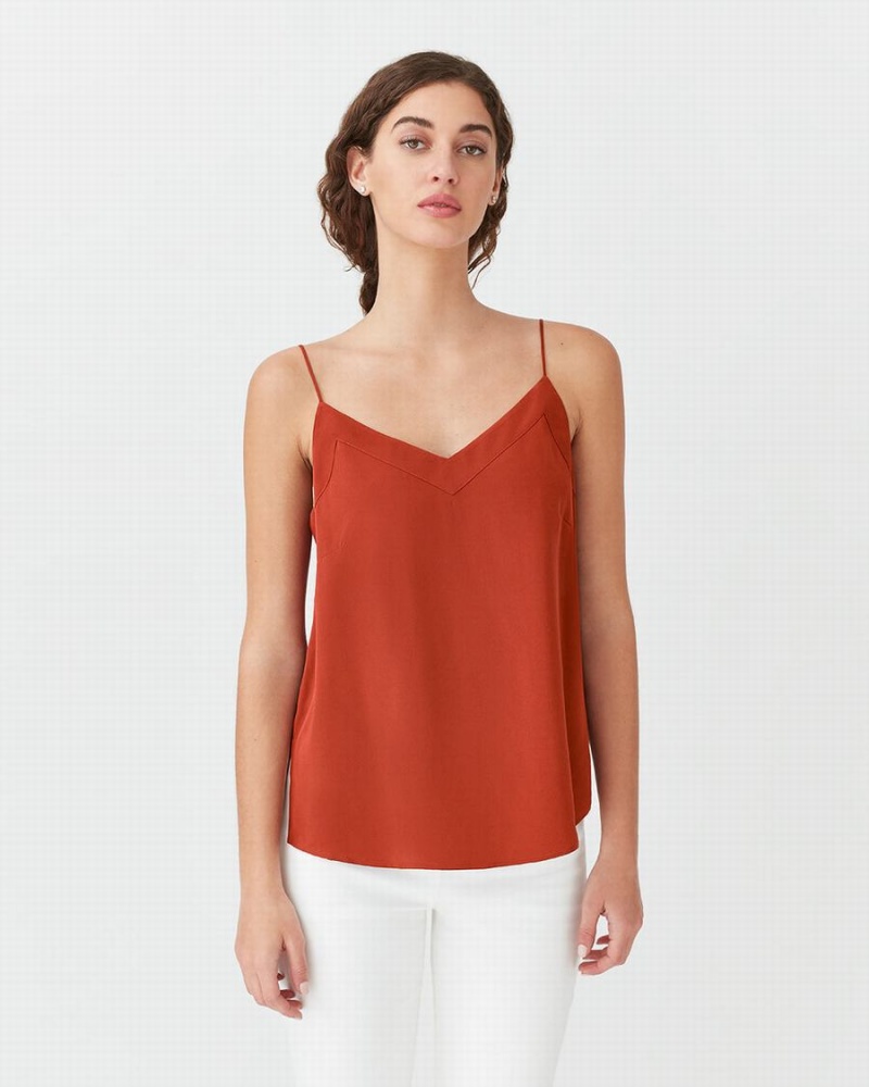 Debardeur Cuyana Silk Cami Orange Femme | BIR-8625068