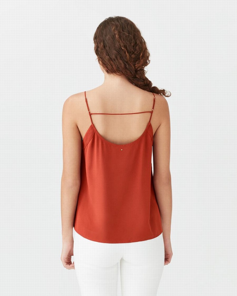 Debardeur Cuyana Silk Cami Orange Femme | BIR-8625068