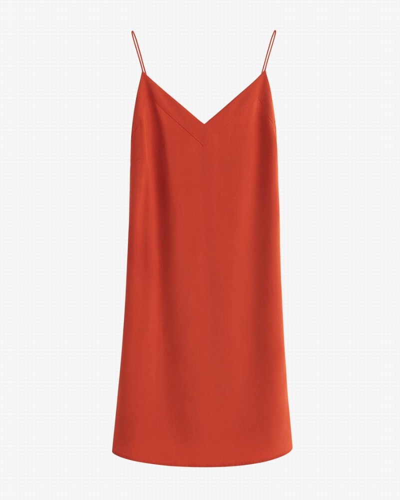 Peignoir Cuyana Silk Corta Slip Orange Femme | HDY-9504500