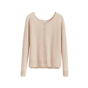 Cardigan Cuyana Single-Origin Cashmere Beige Femme | FKP-5630806