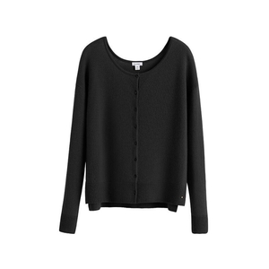 Cardigan Cuyana Single-Origin Cashmere Noir Femme | YSV-6398232