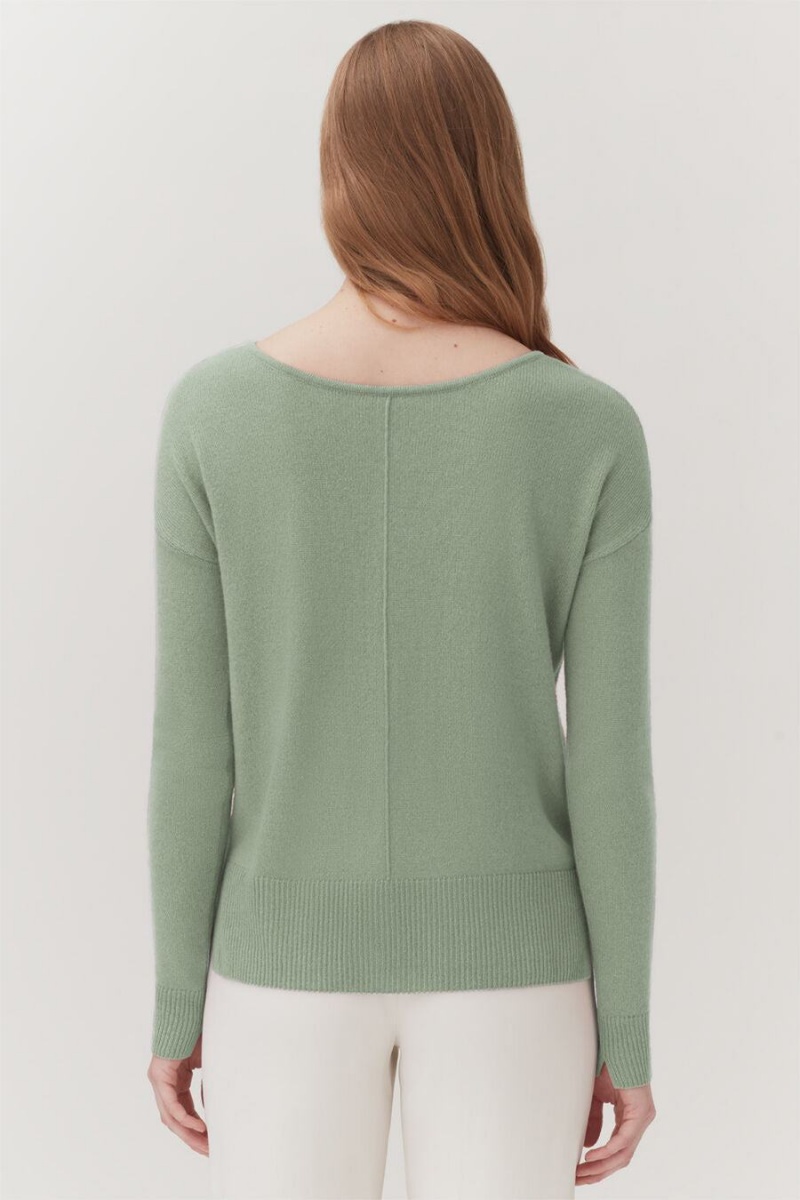 Cardigan Cuyana Single-Origin Cashmere Vert Femme | XUL-9727266