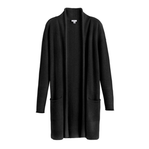 Cardigan Cuyana Single-Origin Cashmere Long Noir Femme | RET-1165181